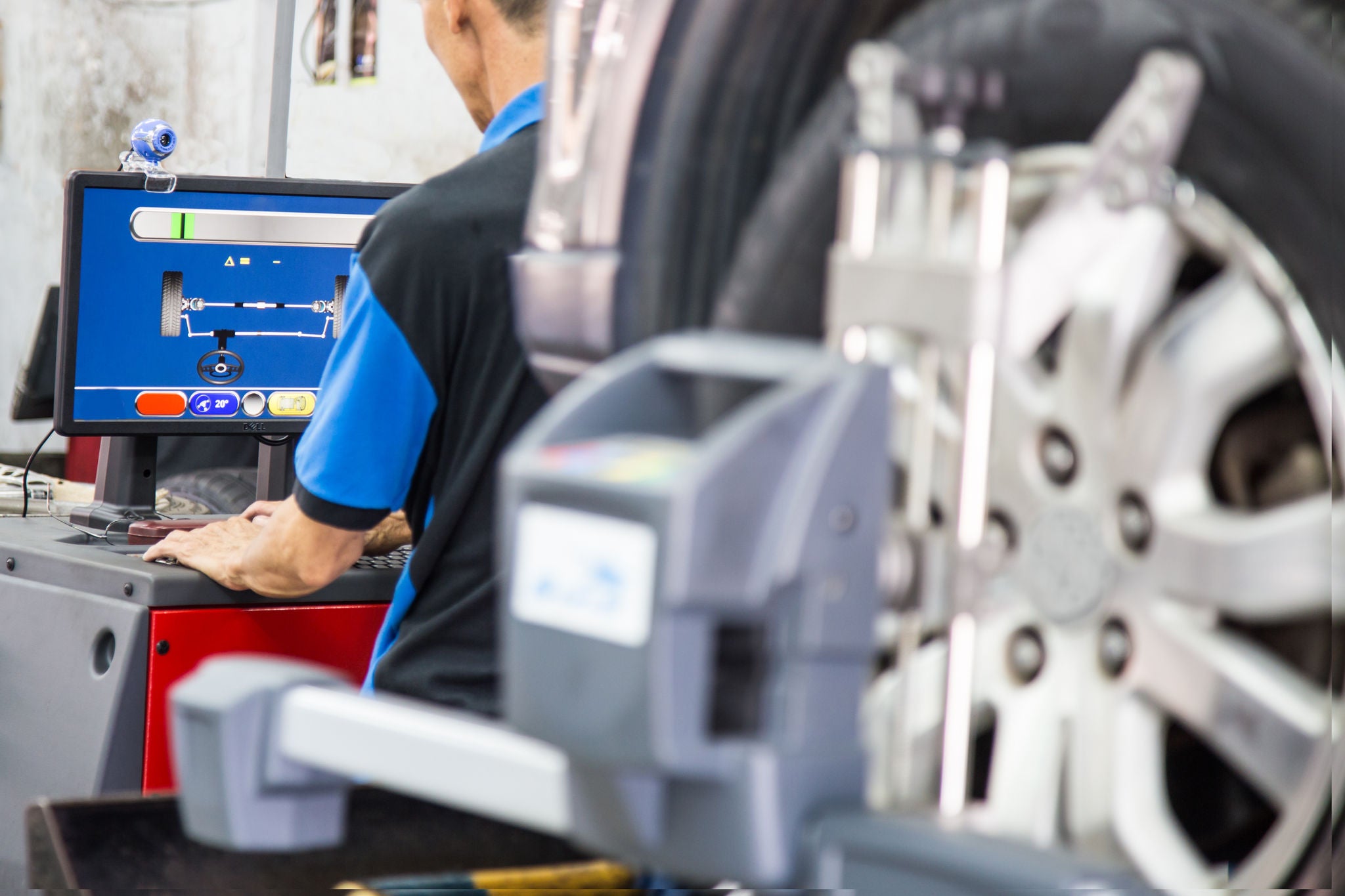 Wheel alignment of a vehicle